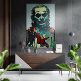 Joker Brushed Aluminium Dibond Wall Art.